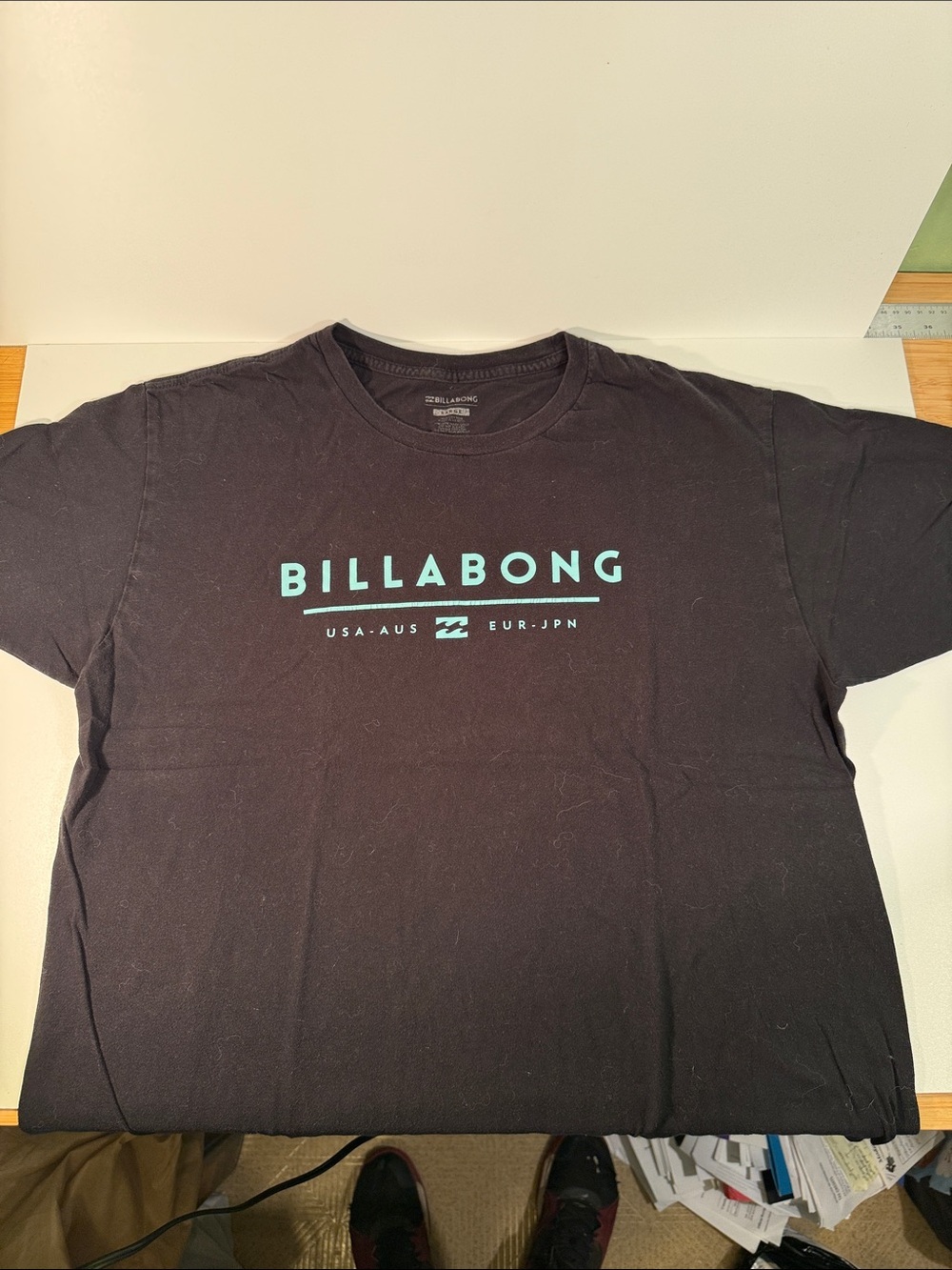 Billabong Black Tee with Mint Logo